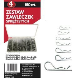 Zestaw zawleczek spręzystych 150szt